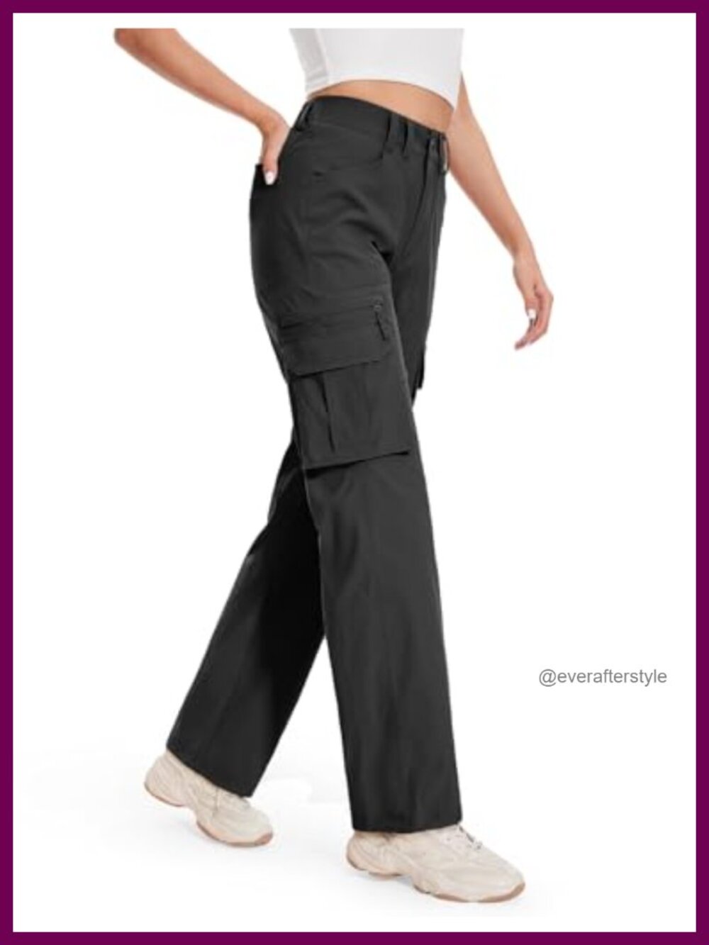 Women's Hiking Cargo Pants Water Resistant Quick Dry Stretch
